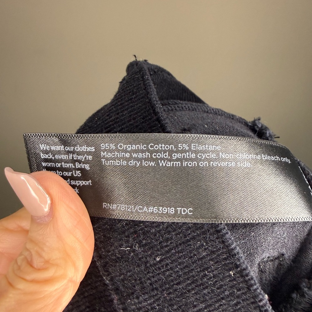 Eileen Fisher Organic Cotton Corduroy Straight Pants XS Petite Black Ankle - Picture 7 of 8